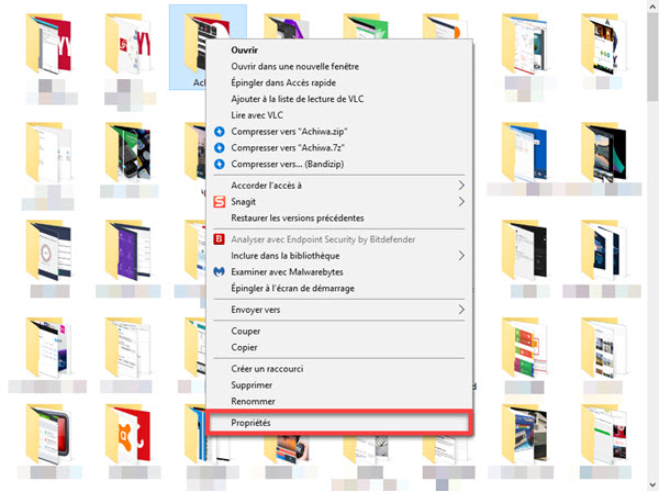 Cacher un fichier sur Windows 10